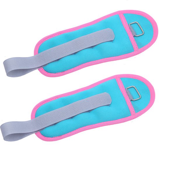

0.5kg/pair adjustable ankle wrist iron sand bag weights straps strength for training exercise gym running sandbag, Blue;black
