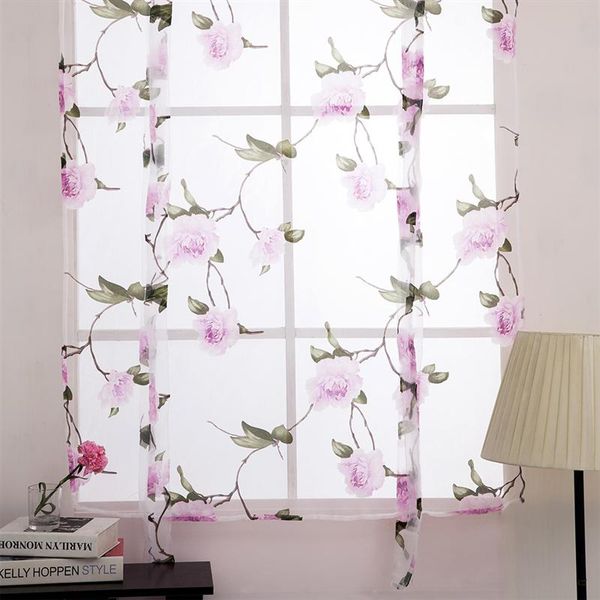

floral roman curtain semi sheer window shade sling tie blinds for living room balcony bedroom