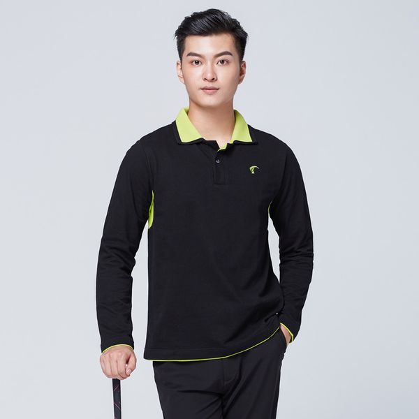 

men golf shirts autumn winter long sleeve sports golf tshirts turn down collar sportswear tennis shirt d0666