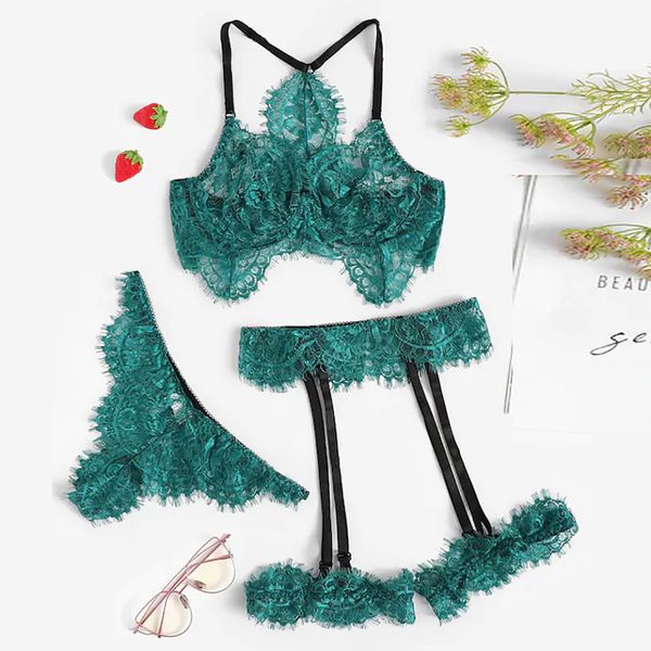 

lenceria сексуальный бюстгальтер шнурка полиэфирные подвязки трусы set brassiere femme изысканный lingerie babydoll cut out пижамы нижнее бе, Red;black