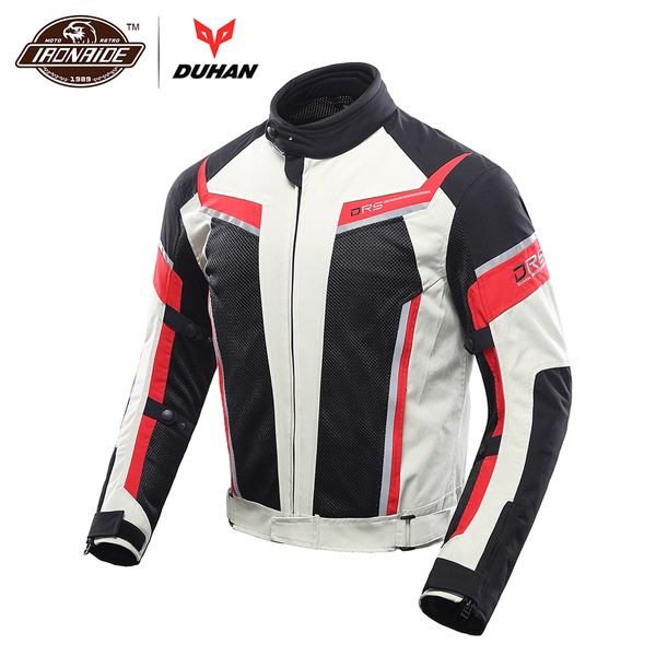 

duhan motorcycle jacket men breathable mesh moto jacket riding clothing street touring biker motorbike protective gear