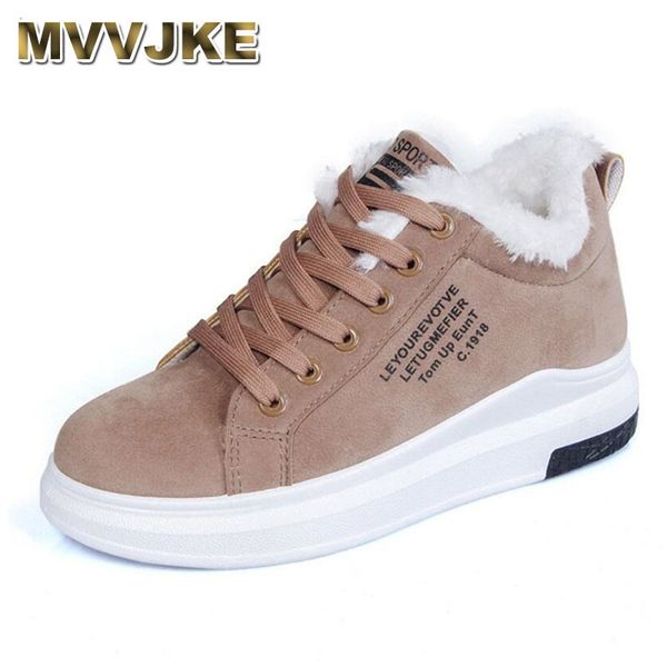

mvvjke cotton shoes female new women's boots winter plus velvet cotton shoes thick-soled warm snow women's boots, Black