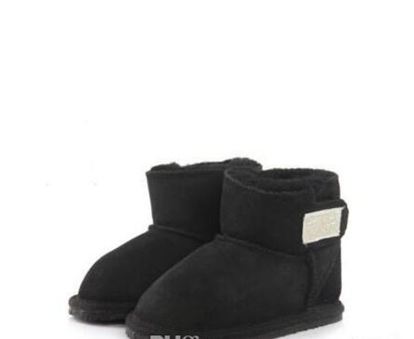 

2018. продвижение австралии детские снега сапоги австралии ргд классический стиль корова замша зимние ботинки хлопка теплые длинные сапоги, Black