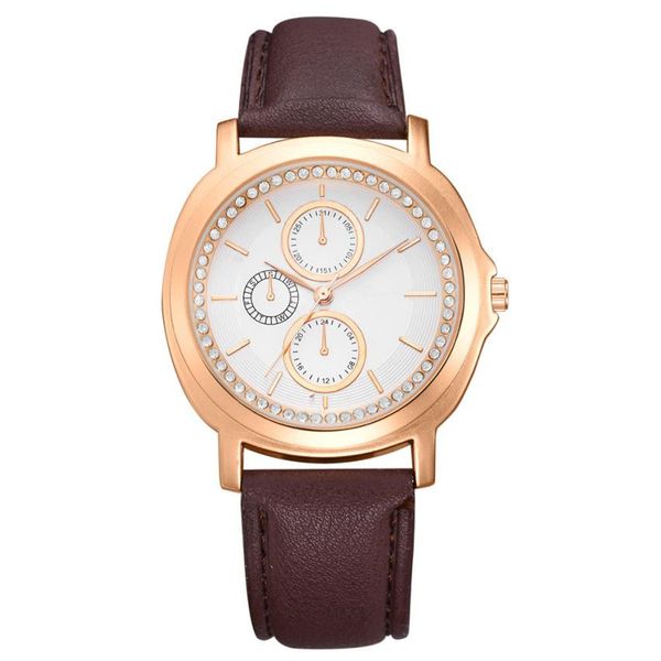 

leather quartz women's watch ladies fashion watch women wristwatches clock masculino &5, Slivery;brown