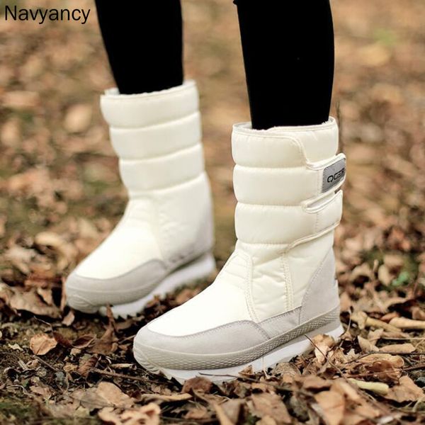 

winter boots snow boots women shoes woman fashion platform waterproof warm mid-calf 2019 winter new wool x429, Black