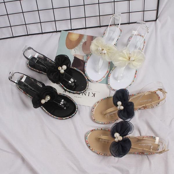 

women sandals flat heels 2020 new bohemian round toe buckle strap sandals summer beach shoes soft shoes sandalia feminina drop12, Black