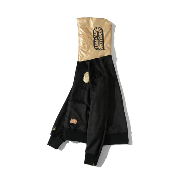 

2020 / bape luxury мужчинам дизайнер куртки модельер cartoon shark печать hoodie jacket мужчины женщины high street качество tide brand jack, Black;brown