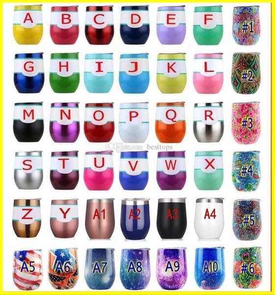 

9oz stainless steel tumbler wine glasses egg cup water bottle 2 layer vacuum insulated beer mug wedding party champagne coffee mugs with lid