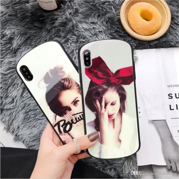 

good quality good quality suitable for cartoon toughened glass elliptical shell apple x mobile phone shell iphonexs max/xr case 6s/7/8plus