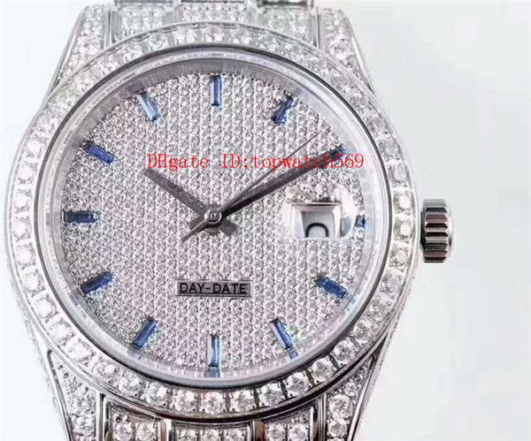 

full diamond 18k watch watches luxury super mens water crystal watch platinum 316l steel resistant mechanical swiss automatic sapph rxem, Slivery;brown