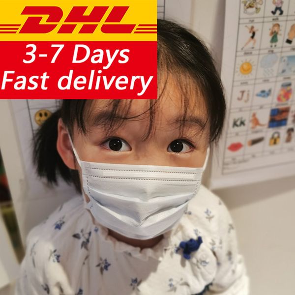 

dhl shipping 3 layer disposable elastic child mouth soft breathable flu hygiene kids face anti dust mask