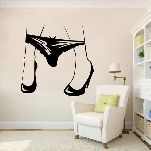 Sexy Women S Panties Creative Wall Stickers Wall Decal For Bedroom Living Room Home Decoration Detachable Wall Decor Wall Decals Design Wall Decals