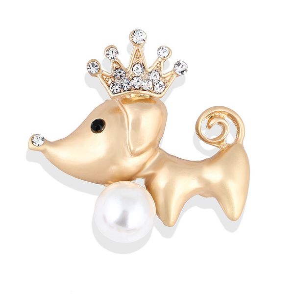 

exquisite puppy brooch day personality concise hollow out brooch woman lead needle pin buckle lovers accessories, Gray