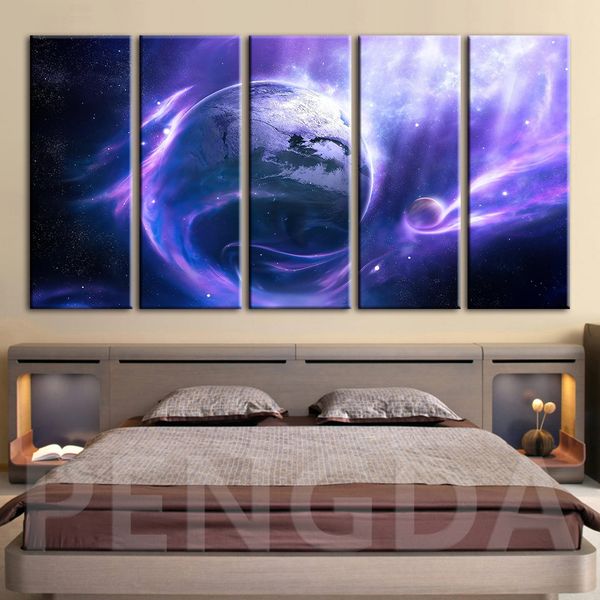 

canvas hd printed pictures wall artwork modern painting abstract planet earth home decor modular poster framed for living room
