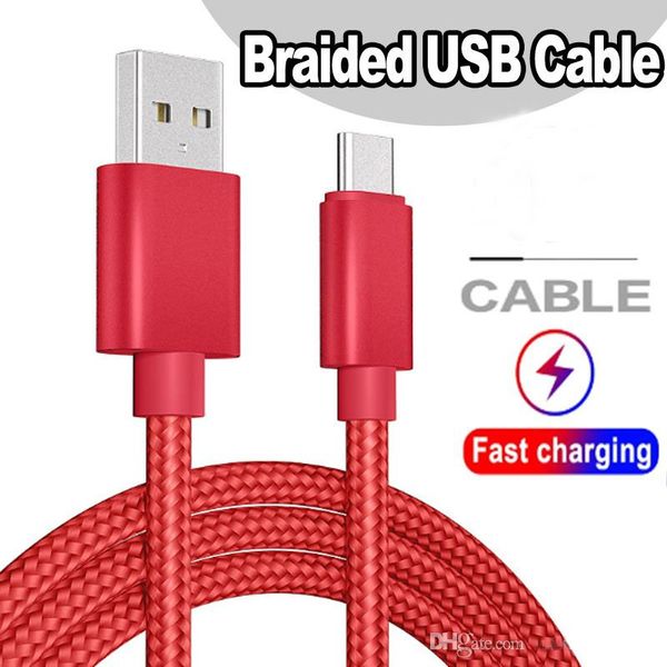 

2.1a charger fabric cable heavy 2m usb nylon braided type c micro v8 data unbroken metal strong lead android samsung 3m for duty 1m pho rqca