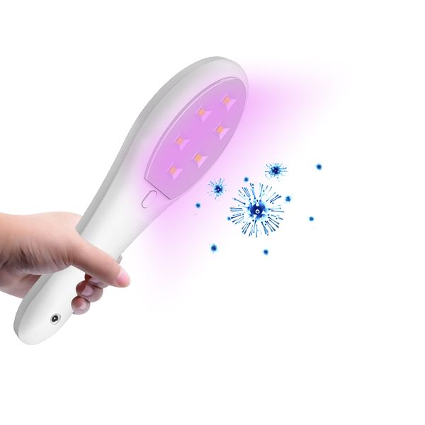 

led ultraviolet hand-held disinfection lamp household portable mite sterilization light l travel uvc sterilization stick can charge