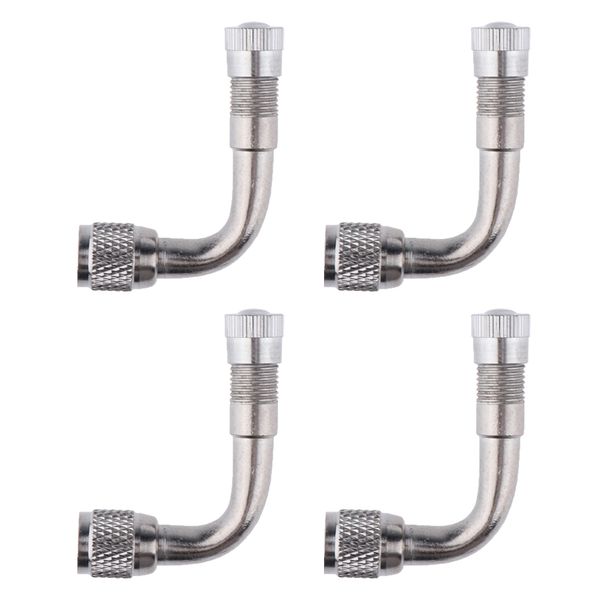 

4 piece silver 90 brass car tire lengthened inflatable tube 45/90/135 degree