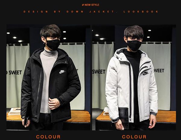 

2019puam winter jacket men quilted black puffer coat warm fashion male overcoat parka outwear polyester padded hooded winter coat