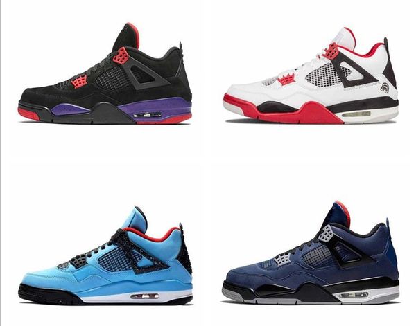 

ovo jumpman 2020 splatter 4 4s iv men basketball shoes toro bravo silt red cool grey travis scotts new bred trainers with box
