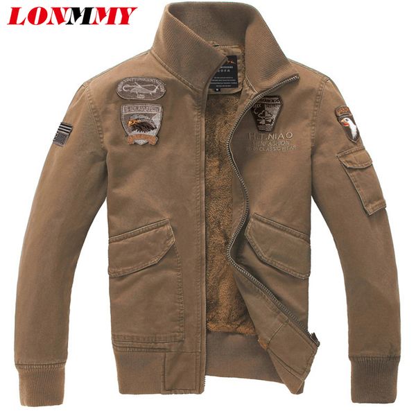 

lonmmy casual men jacket winter plush liner velvet thickening mens jackets streetwear outerwear slim fit coat men clothes 2018, Black;brown
