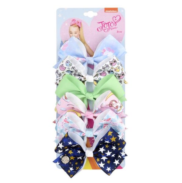 

jojo siwa bows hair bows alligator clips for girls grosgrain ribbon hair barrettes accessories for toddler kid, Slivery;white