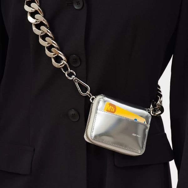 

толстая цепь сумка груди инс супер пожарная мини-небольшой мешок шкафута женщин мода сумка нулевой бумажник женщины