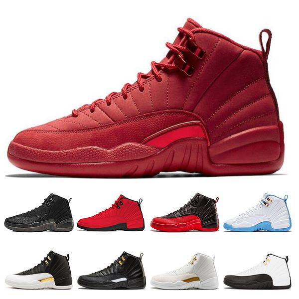 

12 12s mens basketball shoes winterized gym red college navy wings black cny bulls university blue men sport sneakers size 7-13