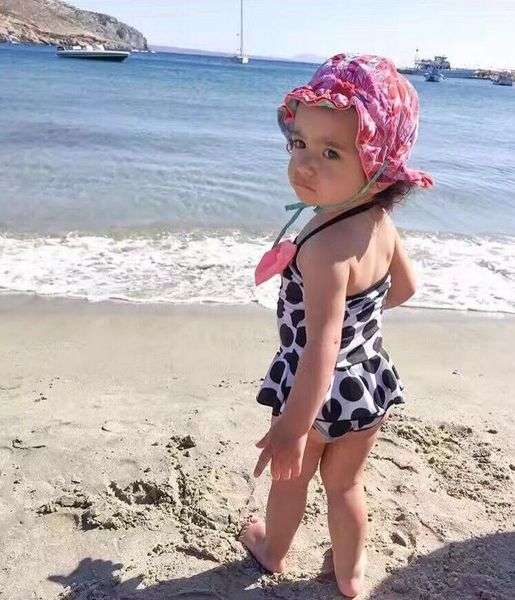 

kids baby girls bowknot dots print one piece swimsuit bodysuit bikini beachwear tankini bathing suit swimwear summer