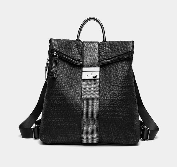 

fashion new men backpack women soft leather shoulder bag female designer large school bags for girls mochilas casual travel back bag