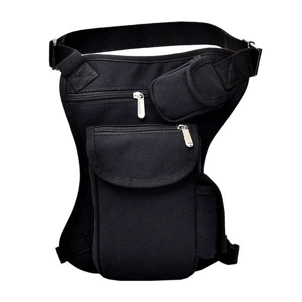 

men canvas drop waist bags leg pack bag men belt bicycle and motorcycle money belt fanny pack for work black high quality