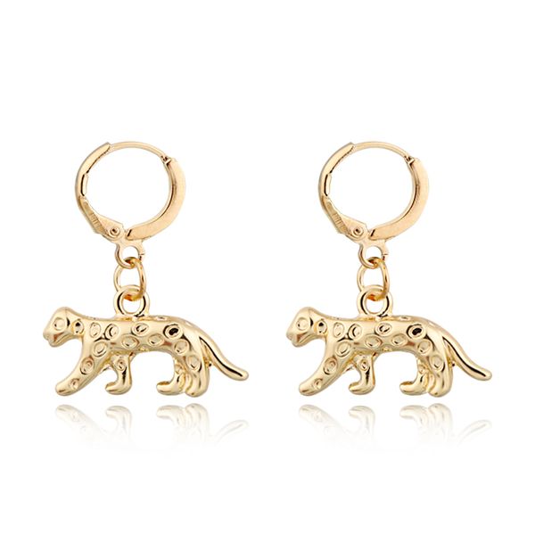 

dayoff europe round gold silver leopard hoop earrrings vintage animal punk earstud women jewelry small minimalist earrings e599, Golden;silver