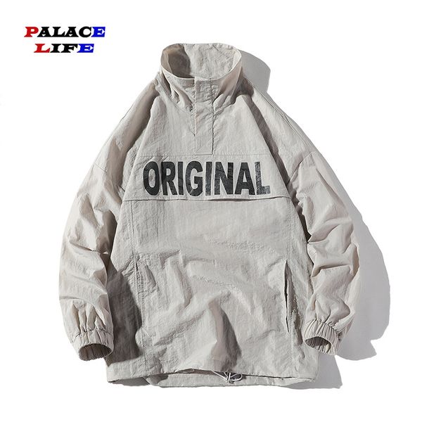 

man jacket new streetwear pullover jacket tracksuit casual men's coat printing hip hop loose jackets mens chaqueta hombre, Black;brown