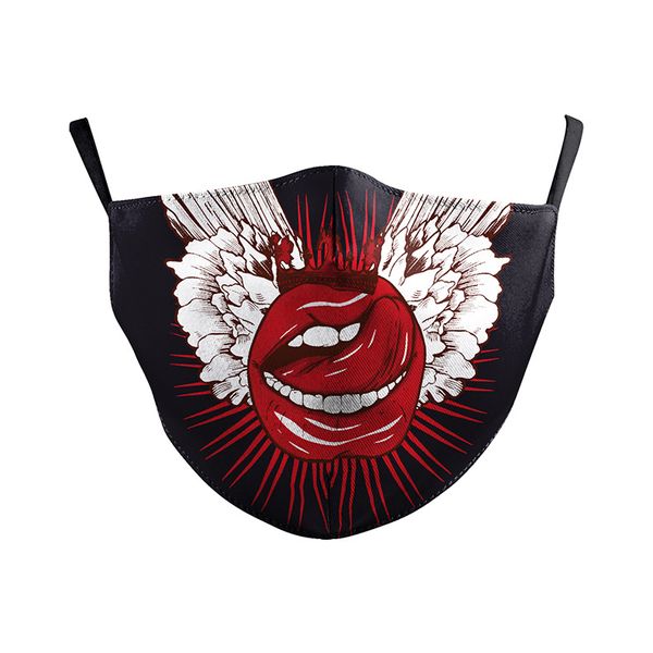 

мода цифровой печати для взрослых мужчин и женщин, маска пылезащитные sunscreen дышащий удобные маски моющийся многоразовый личность маска д