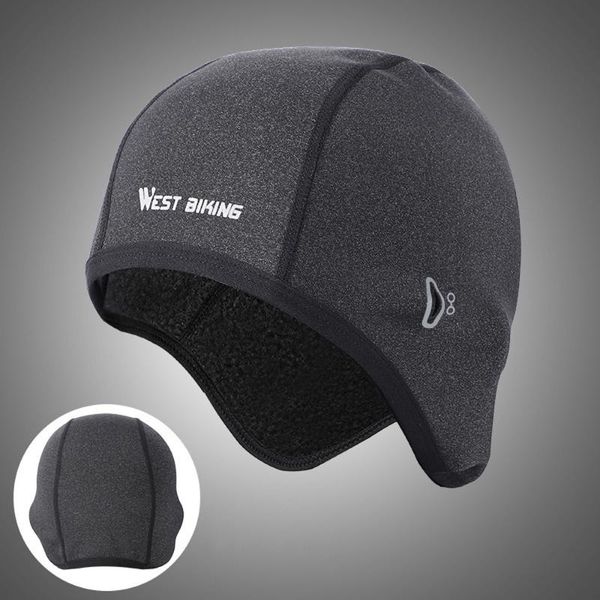 

cycling cap bike under helmet hat quick dry outdoor sports sweat beanie hat, Black