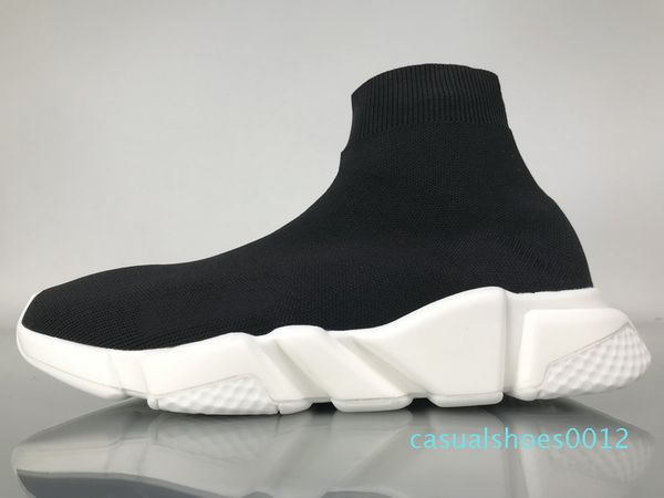 

2019 designer sneakers speed trainer runner black red triple black fashion flat socks boots casual shoes size 36-45 c12