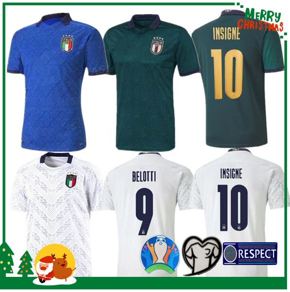 

2020 italy men soccer jersey 19 20 home jorginho el shaarawy bonucci insigne bernardeschi football shirts, Black;yellow