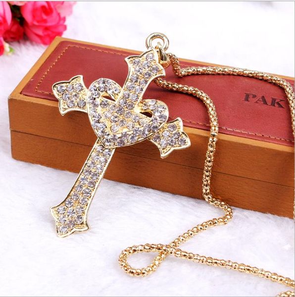 

long retro korean sweater chain fashion 2019 new jewelry necklace, Silver