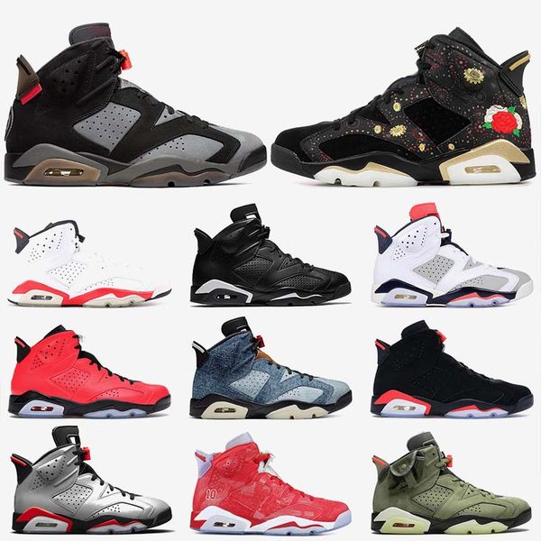 

cny 6 6s psg new washed denim travis jumpman vi mens basketball shoes all sta dmp trainers reflections of a champion sneaker