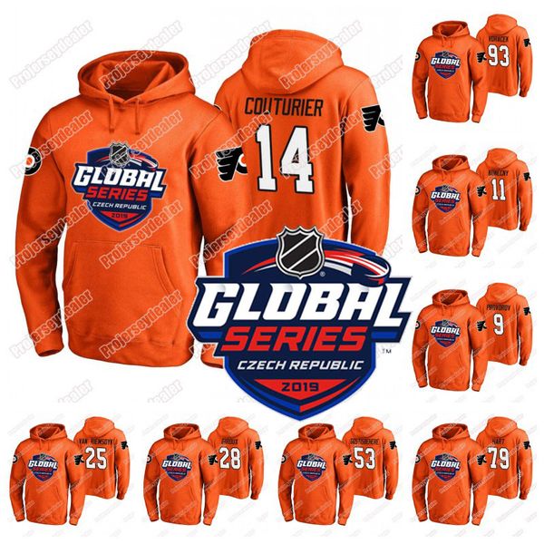 

philadelphia flyers 2019 global series hoodie sean couturier carter hart claude giroux konecny gostisbehere provorov jakub voracek jersey, Black;red