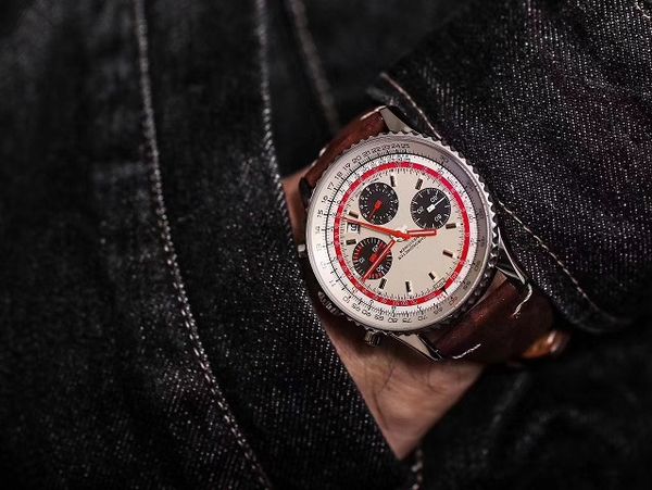 

43mm 7750 automatic chronograph working chrono men watch sapphire crystal wristwatch vintage timer ss v9f twa b01 twa pan am swissair pilot, Slivery;brown