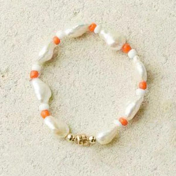 

чехи diy бисера природные жемчужные браслеты 2020 новый летний sandy beach барокко пресной воды pearl браслет женский свадебные ювелирные из, Golden;silver