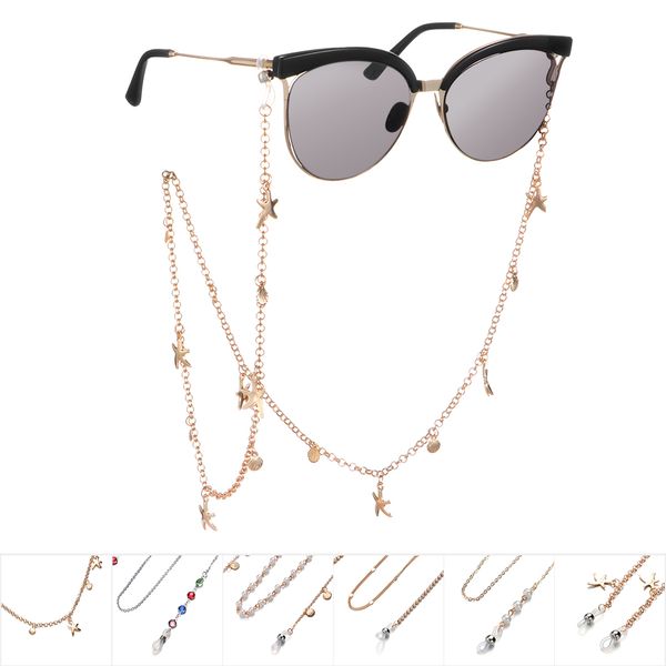 

1pc new fashion chic reading glasses chain for women men gold silver sunglasses strap eyewear cord eyeglasses lanyard necklace