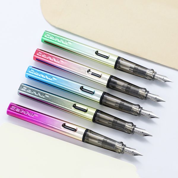 

5pcs set colorful body jinhao fountain pen 0.38mm or 0.5mm nib business signing pen for gift