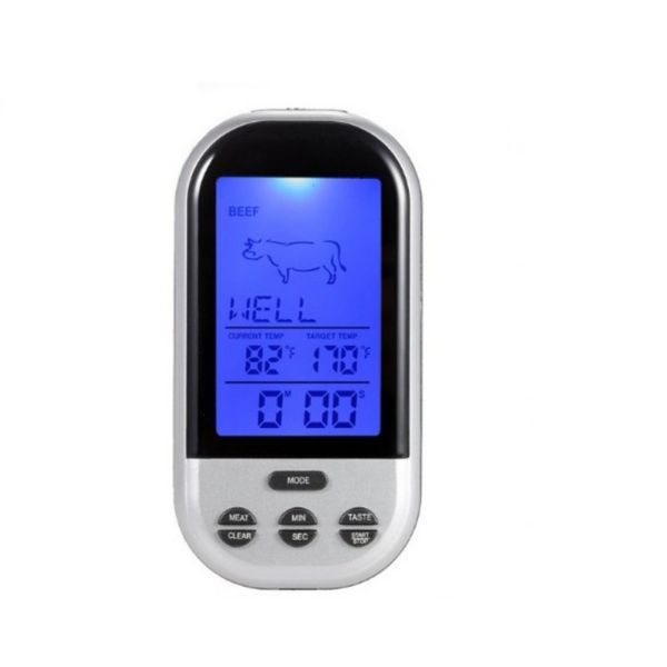 

digital bbq thermometer wireless kitchen oven food cooking grill smoker meat thermometer with probe and timer temperature alarm household th
