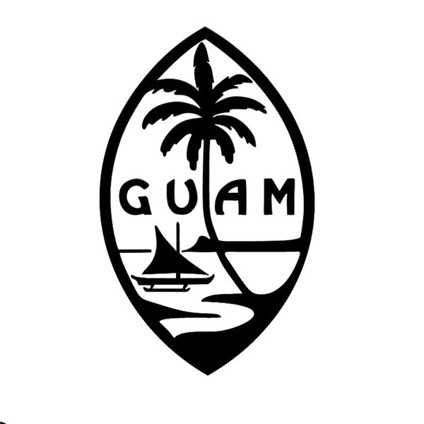 

16*9.9cm guam island seal - chamorro chamoru native car accessories motorcycle helmet car styling