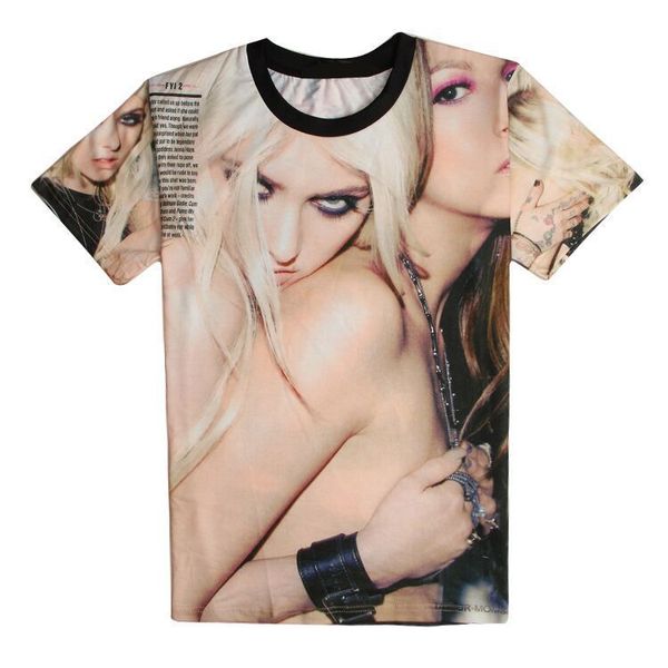 

fashion bar creative avril t shirt 3d print men/womens funny summer round collar short sleeve casual u1412, White;black