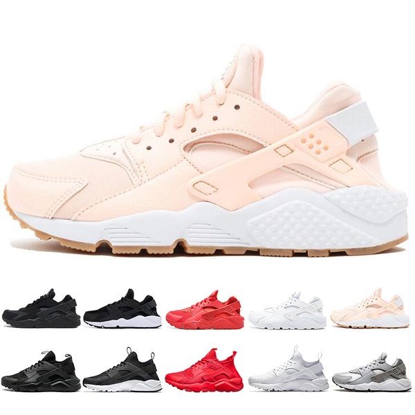 

huarache 4.0 1.0 classical triple white black red mens womens trainers shoes huaraches sports sneaker running shoes 36-45, White;red