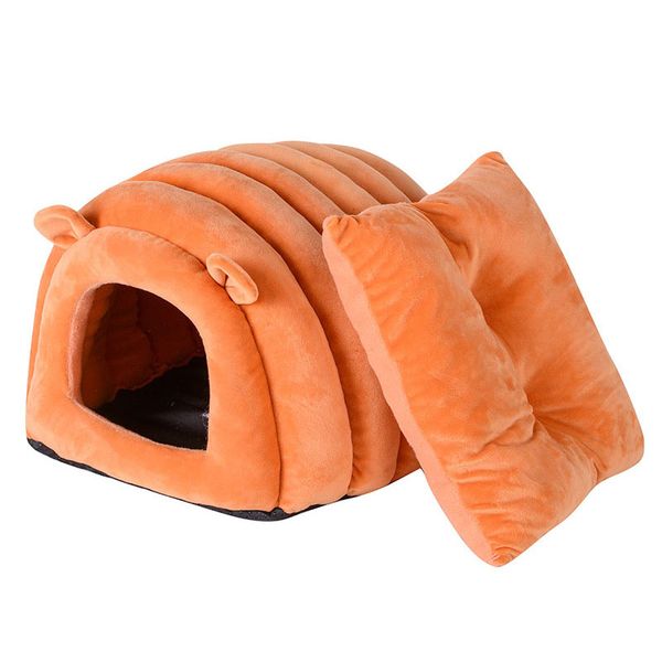 

2019 new style cat dog pets beds pp cotton plush rabbit bed house snow rena dog basket for small medium house soft beds for dogs