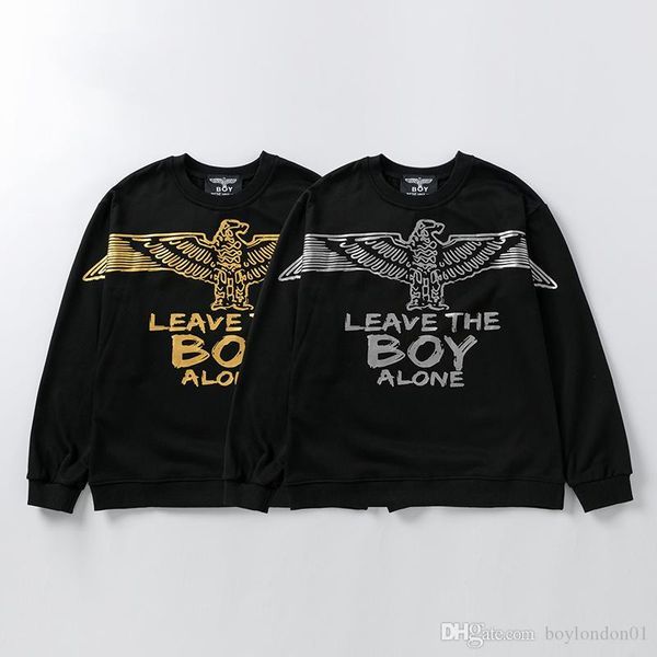 

boy london london mens new fashion designer толстовка luxury mens высокого качество by толстовка мужчины женщина золотой орел печать пуловер, Black
