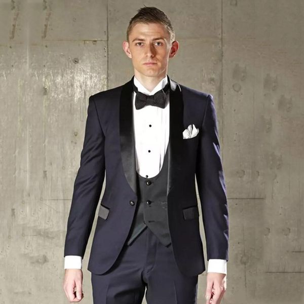 

black mens suits 2020 for wedding shawl lapel groom wear tuxedos 3 pieces (jacket+pants+vest) bridegroom prom suit custume homme, White;black